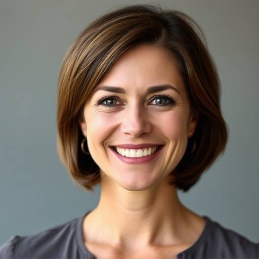 Headshot of Elara Vance, a smiling woman with short, stylish brown hair, wearing a professional blouse.